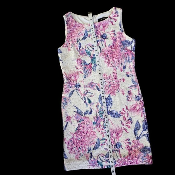 Ivanka Trump Dress Womens 4 Sleeveless Summer Lace Sheath Knit Midi Polyester - Picture 2 of 7